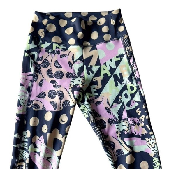 Adidas Farm Rio Women's Sz M Feel Brilliant Aeroready High Waisted Tights - Picture 4 of 14